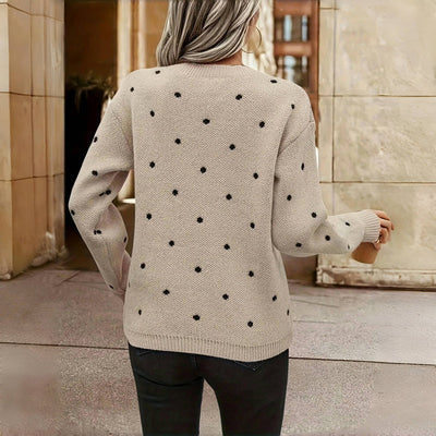 Anna - Strickpullover mit Polka-Dots