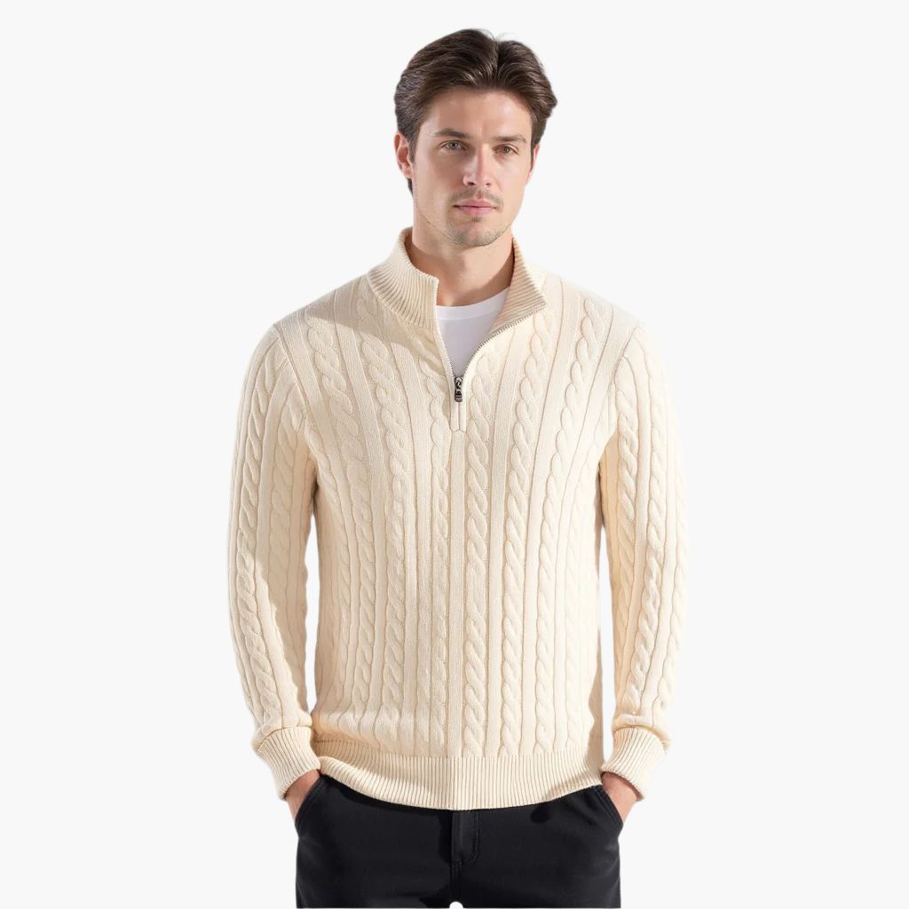 Martin™ - Luxus Strickpullover mit Reißverschluss