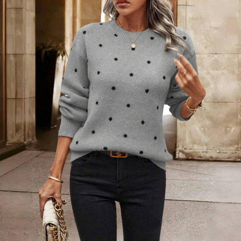 Anna - Strickpullover mit Polka-Dots