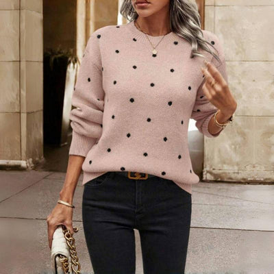 Anna - Strickpullover mit Polka-Dots