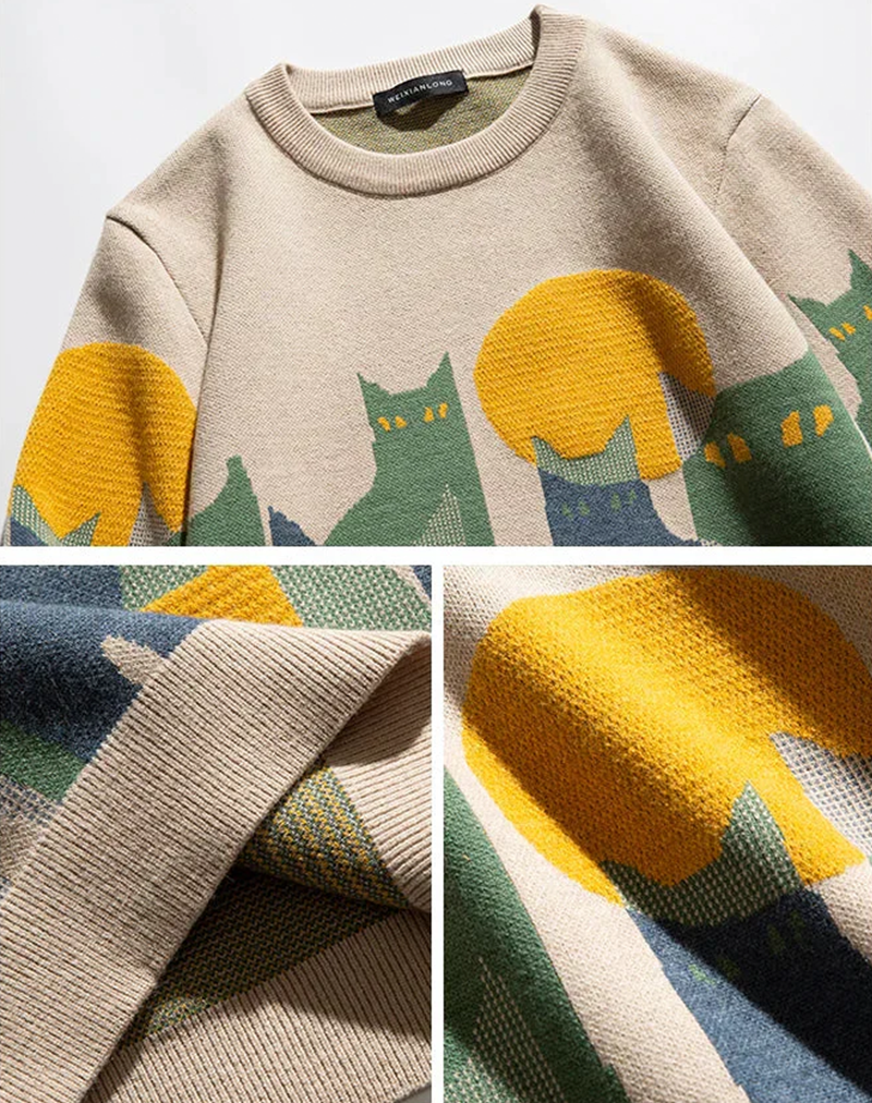 Unicat™ | Pullover Katze im Mondlicht