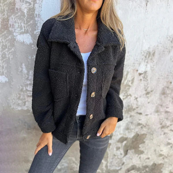 Doris™ - Kurze Wolljacke mit Revers